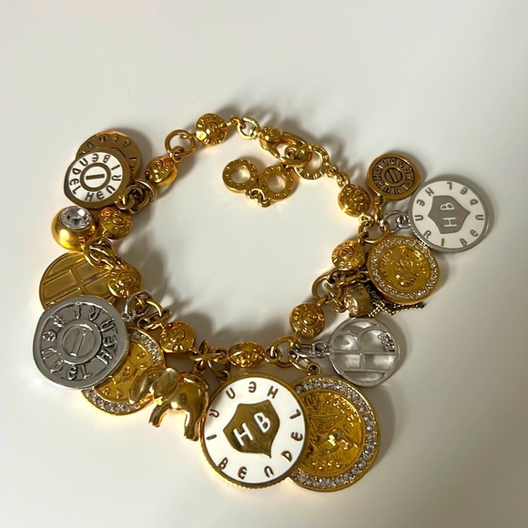 henri bendel Jewelry - RARE Henri Bendel Silver Gold Charm Bracelet